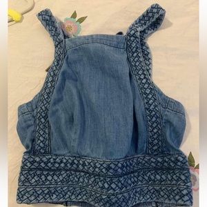 Anthropologie braided denim top
